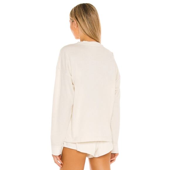 RicherPoorer Relaxed Long Sleeve Pullover Sweatshirt XS Crew Neck Cream NWT - Picture 2 of 10